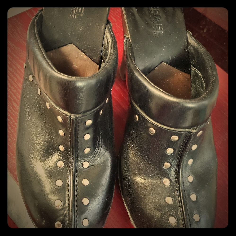 Michael Kors leather clogs